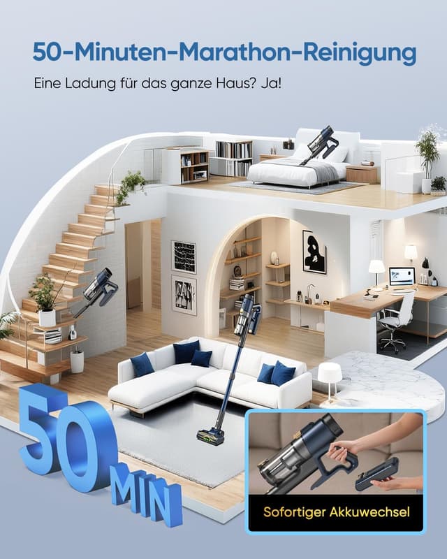 Detalle 2 de Vexilar Akku-Staubsauger 50Kpa 450 W