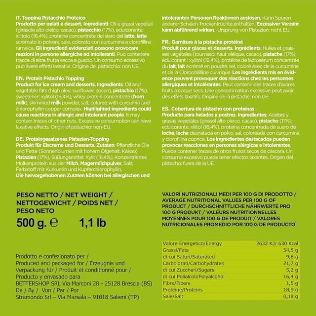 Thumbnail 3 de EATALIAN by AMZ BETTER Topping Proteico Pistacho 🍨 500g