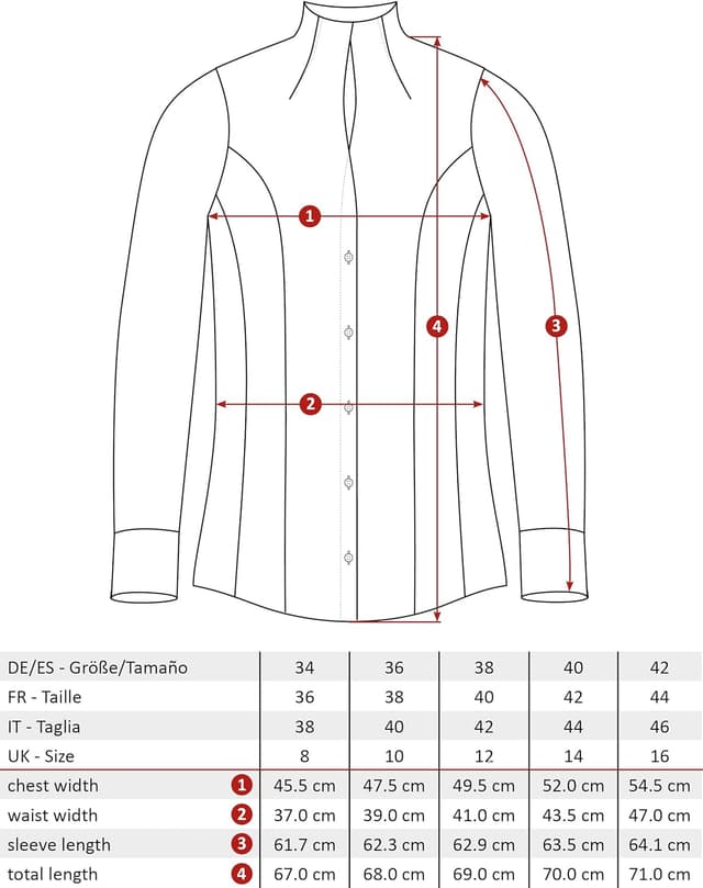 Detalle de Vincenzo Boretti chemisier slim-fit à élastique col calice, facile à repasser
