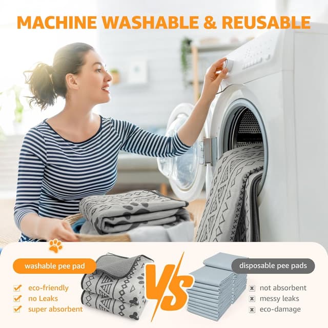 Detalle de Reusable Puppy Pads 46x61cm, 2 Pack