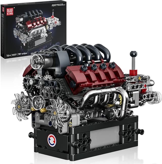 Detalle de V8 Motor Bausatz 10227 von Mould King