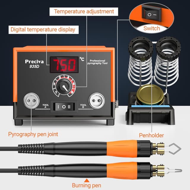 Thumbnail 5 de Preciva 935D Brandmalerei Set 250–750°C