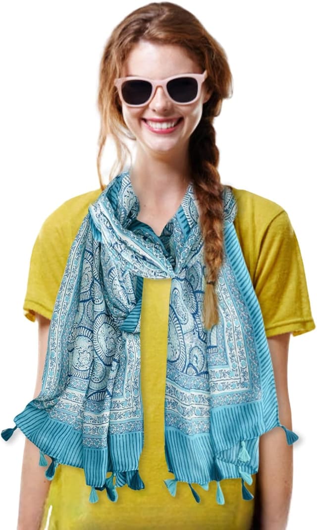 Detalle de prinfantasy long women’s scarf shawl wrap (180 x 85cm) for evening, wedding & everyday wear