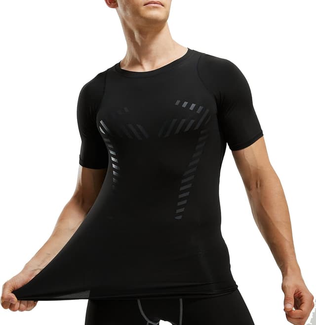 Thumbnail 1 de AMZSPORT Maglia Compressione Uomo a Maniche Corte Traspirante per Palestra e Running