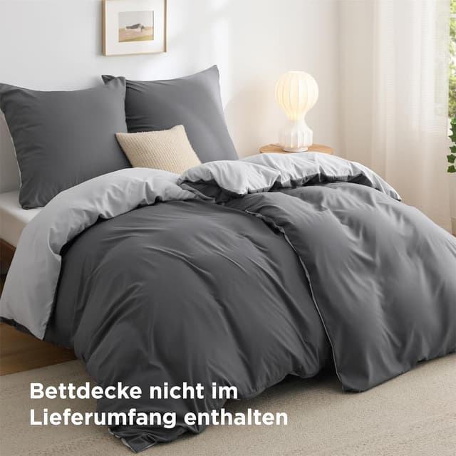 Thumbnail 4 de BEDSURE Bettwäsche Grau 4tlg