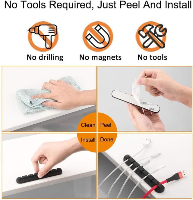 Thumbnail 6 de Kabelhalter Kabelclips 5 Stück 🔌