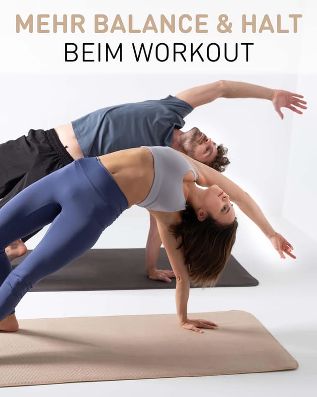 Detalle de Fit-Flip Yoga Handtuch mit Noppen & rutschfester Unterseite (185 x 63 cm) – Mikrofaser für Yogamatte, Pilates & Fitness