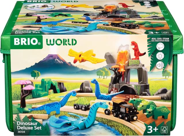 Detalle de BRIO World Deluxe Dinosaur Train Railway Playset (45-piece, age 3+)
