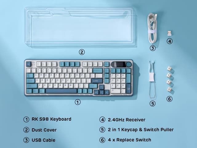 Thumbnail 8 de RK Royal Kludge S98 Teclado mecánico inalámbrico con visualización ⚙️