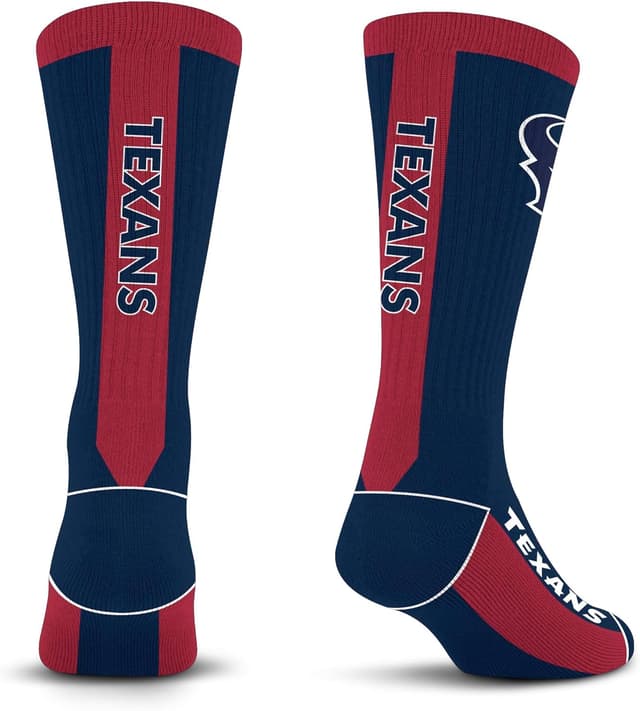Detalle de For Bare Feet NFL MVP Crew Socks (Unisex) – Houston Texans, Medium