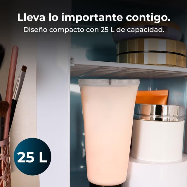 Detalle de Cecotec Frigorifero Piccolo Bolero MiniCooling 10L Bahamas Rosa con freddo e caldo