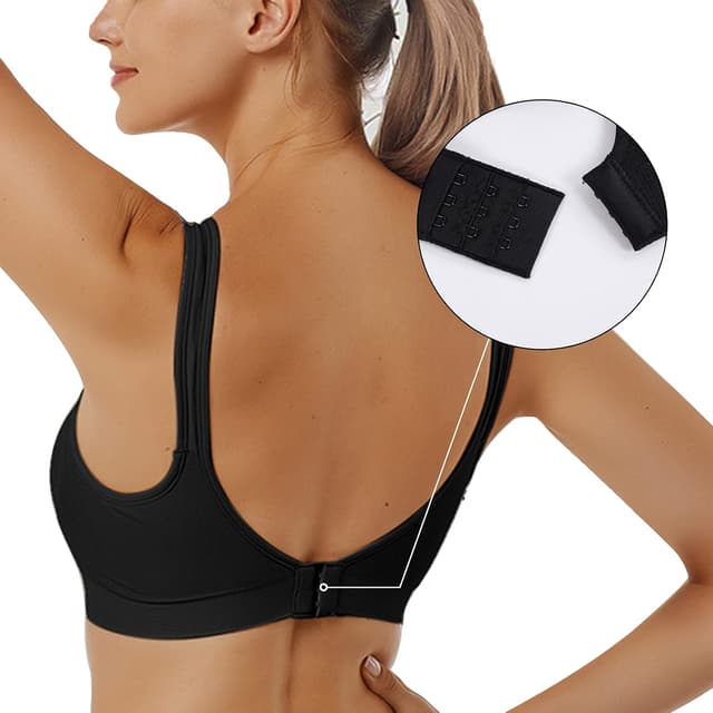 Detalle de Vertvie Damen Sport-BH im 1/2/3er Set – einfarbig, ohne Bügel, mit gepolsterten Cups