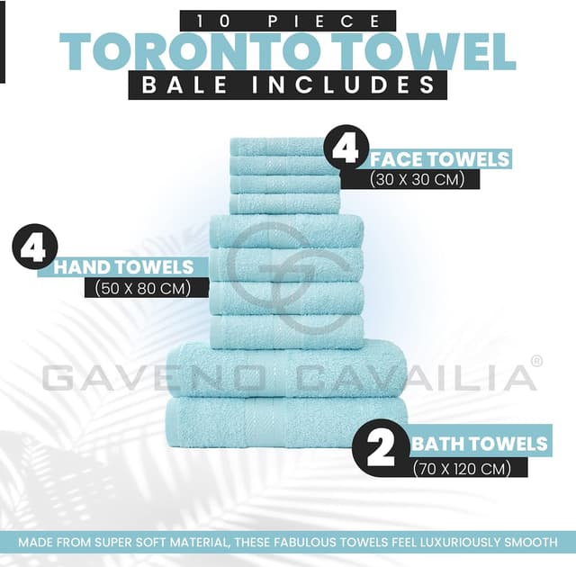 Thumbnail 2 de GC GAVENO CAVAILIA 10‑piece towel set 100% Egyptian cotton