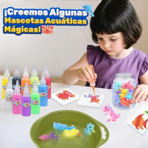 Detalle de Coodoo Aqua Gelz Set: kit DIY de gel de agua mágico con 10 colores y 8 moldes