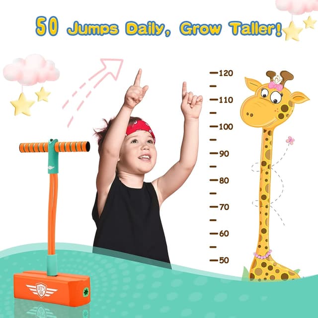 Detalle de Foam pogo jumper for kids, 5 squeaks