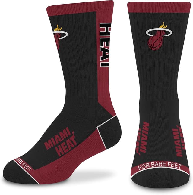 Detalle de For Bare Feet NBA Unisex Kids NBA MVP Crew Sock Youth — Memphis Grizzlies