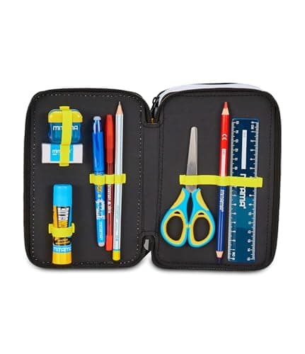 Thumbnail 2 de Seven Juventus Estuche escolar 3 cremalleras negro