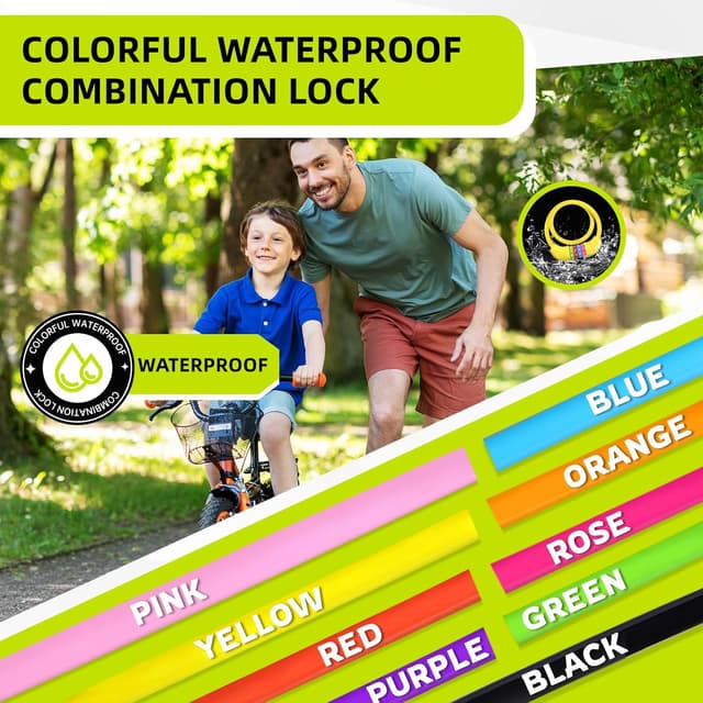 Detalle 2 de Fahrradzahlen-Schloss 4-stellig für Kinder 650 mm