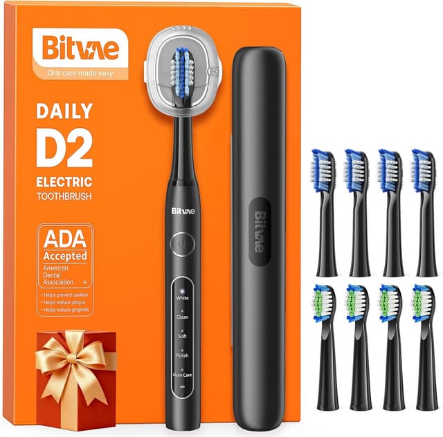 Detalle de Bitvae D2 Ultrasonic electric toothbrush 8 heads 🪥
