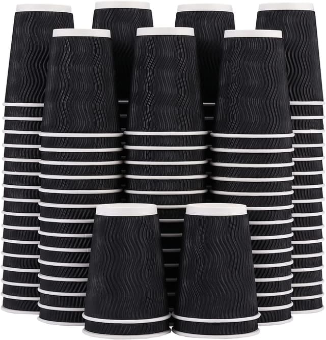 Detalle de Lamosi 12 oz Disposable Coffee Cups 120 Pack