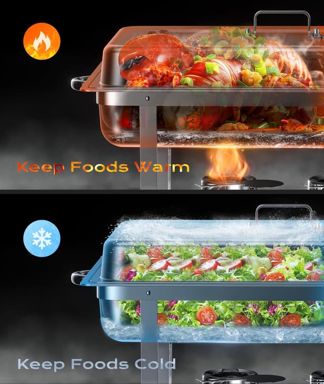 Thumbnail 2 de Chafing Dishes 9QT Buffet Set 🍽️