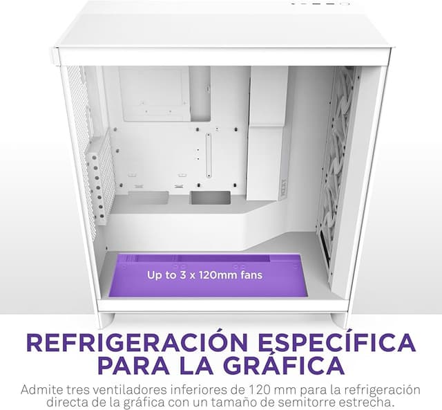 Detalle 2 de NZXT H7 Flow 2024 semitorre ATX, blanco