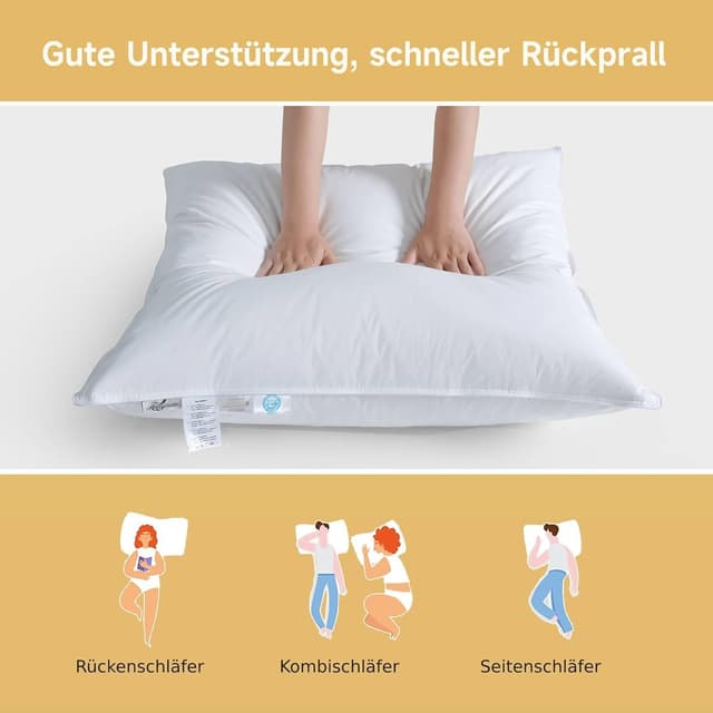 Thumbnail 4 de Homyrium Daunenkissen 80x80 1600g