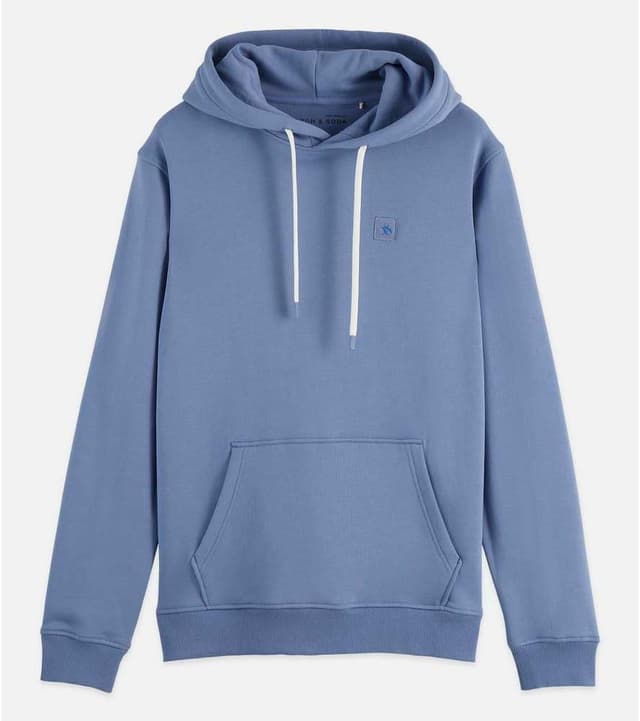 Detalle 2 de Scotch & Soda men’s Essential badge logo hooded sweatshirt (regular fit)