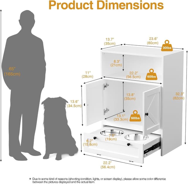 Detalle de Skokliz 82cm high dog feeding station