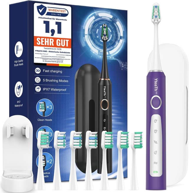 Detalle de Cepillo de Dientes Eléctrico Sónico 50.000 rpm 8 cabezales