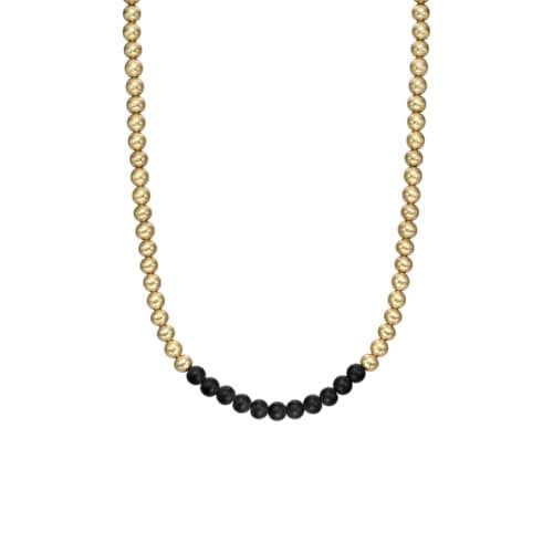 Detalle de Armani Exchange Collar acero inoxidable negro dorado