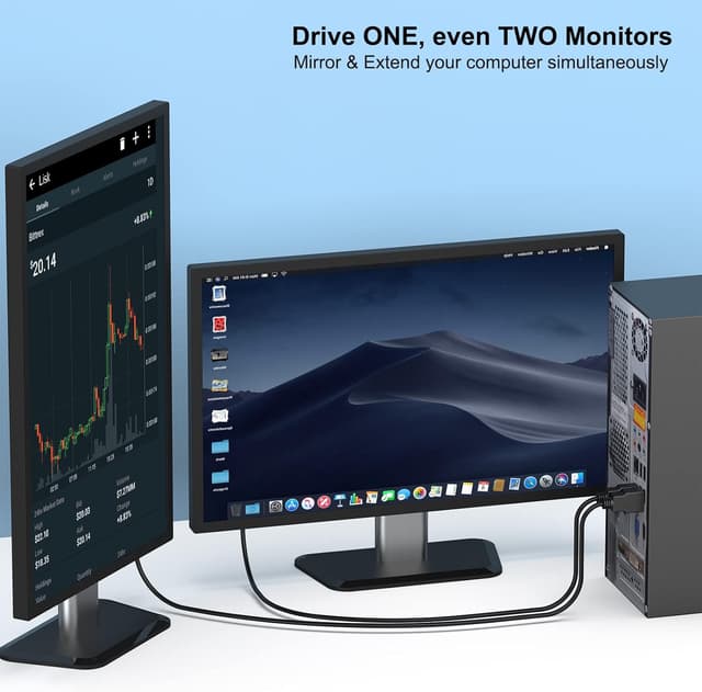 Detalle de BENFEI HDMI-zu-VGA-Konverter-Kabel (3 m, 2er-Set) für Laptop & HDTV – unidirektional, bis 1080p/60 Hz