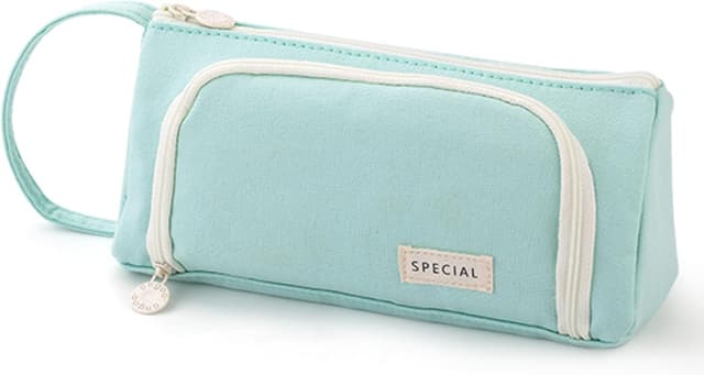 Detalle de ONCCI Federmäppchen für Mädchen: großes 3-Fächer Mäppchen mit Platz für bis zu 60 Stifte