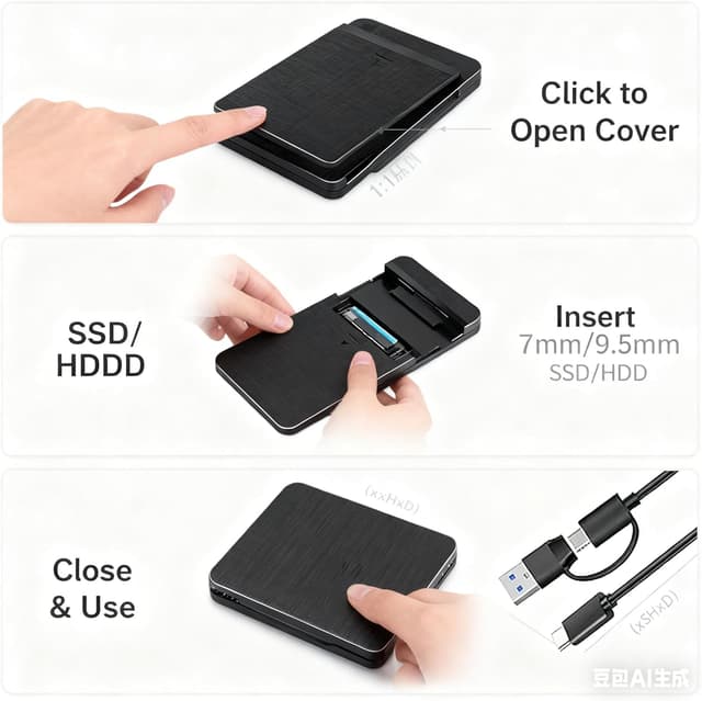 Detalle de Case Hard Disk 2.5 USB 3.1 10 Gbps