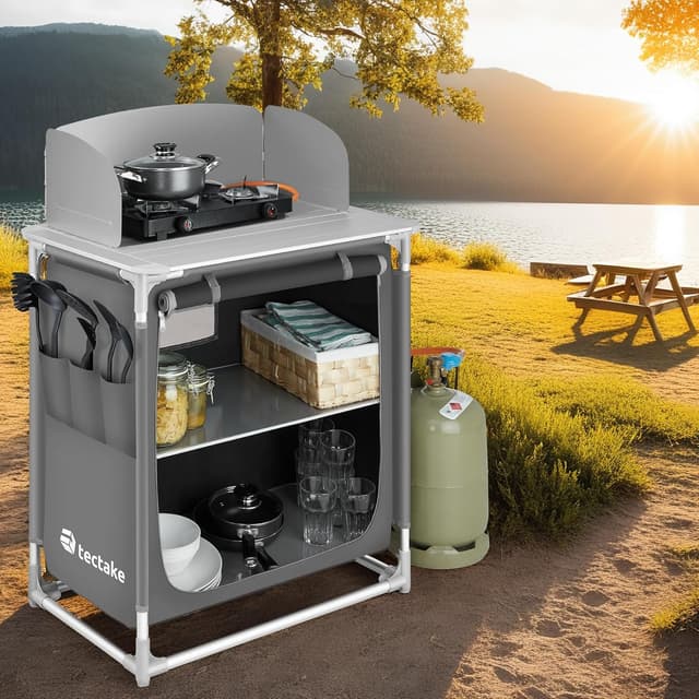 Detalle 2 de TecTake® Cocina de Camping Plegable ligera