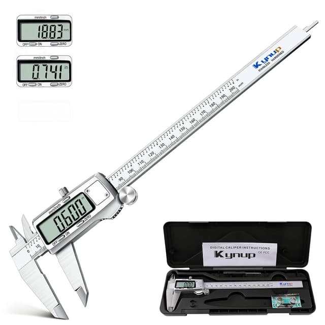 Detalle de Kynup calibro a corsoio digitale 200 mm in acciaio inox con display LCD