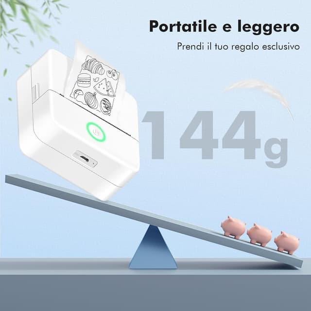 Detalle 2 de Lovcoyo Etichettatrice Bluetooth per smartphone: stampante termica per etichette adesive