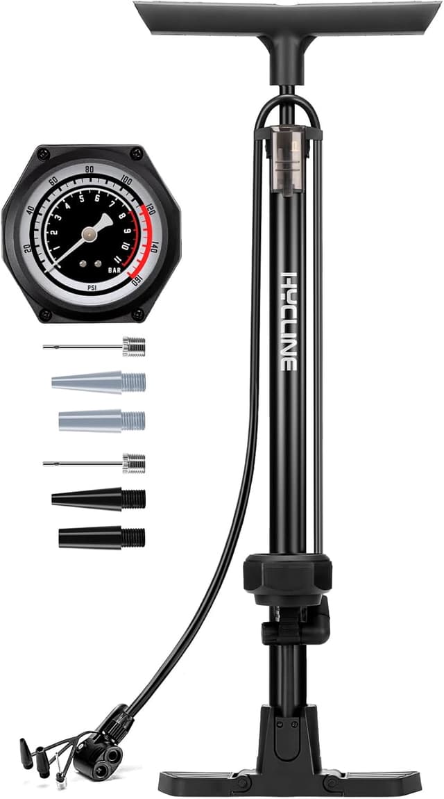 Detalle de Hycline bike floor pump 160 PSI gauge