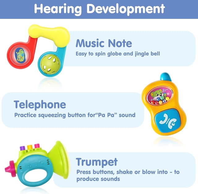 Detalle de iPlay iLearn 10pcs Baby Rattles Set for Infants