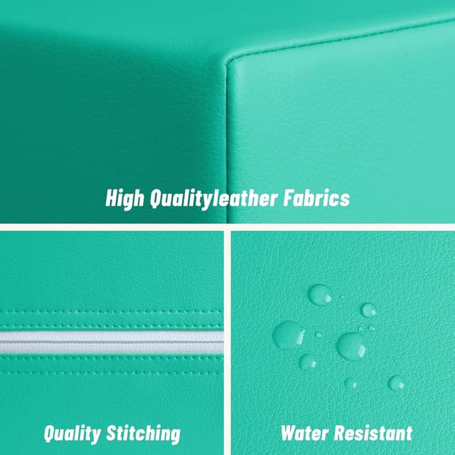 Detalle de TODIBY 6-Piece Soft PU Leather Toddlers Climbing Toys (Orange and Green) — Indoor Foam Climb & Crawl Play Set