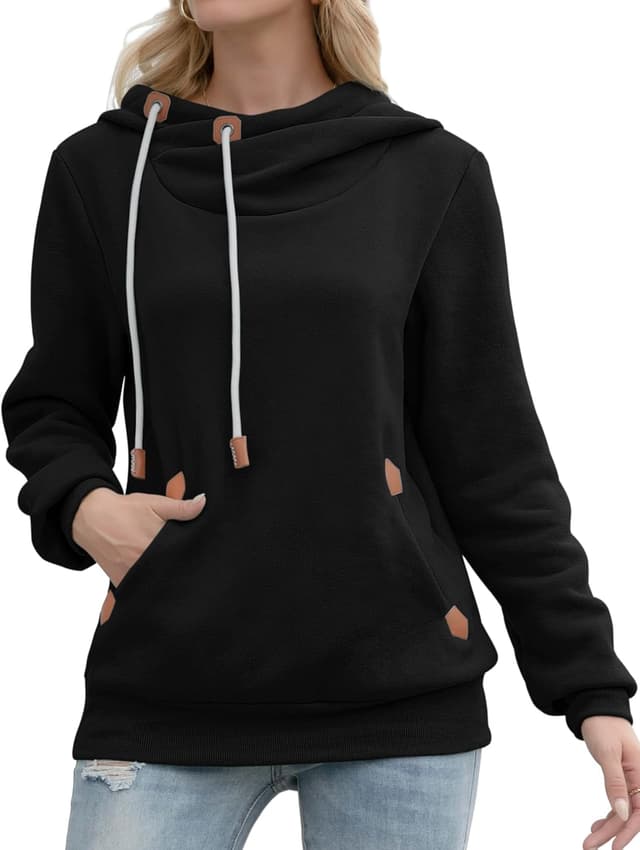 Detalle 2 de Cindeyar Women’s Oversized Hoodie with Pockets – long-sleeve fleece-lined pullover