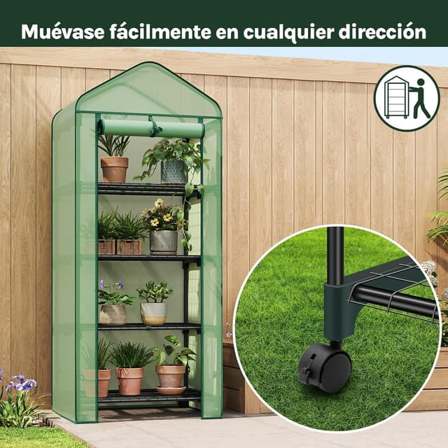 Thumbnail 3 de WOLTU Invernadero móvil 70x50x162 cm