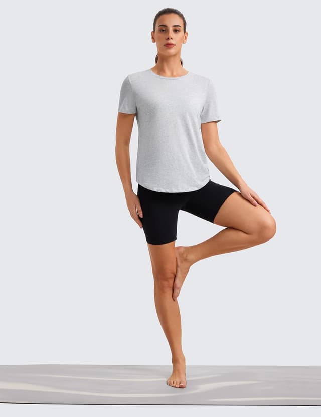 Detalle de CRZ YOGA Camicie a maniche corte in cotone Pima con vestibilità ampia