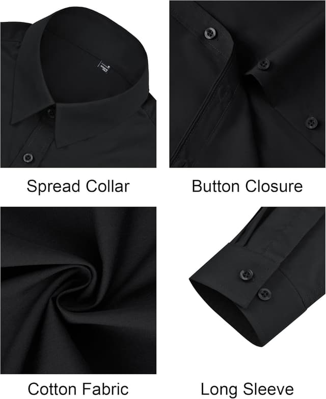 Detalle de J.VER Damen Bluse Business bügelfrei Langarm – Baumwolle/Elasthan, oversize, einfarbig mit Kragen