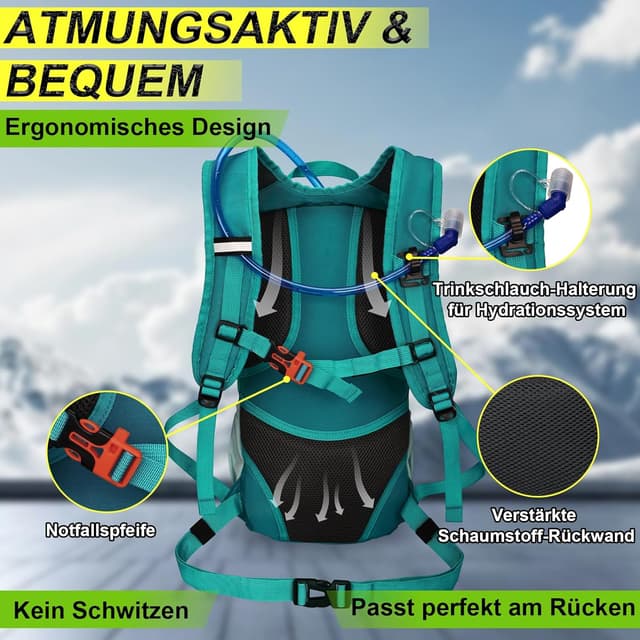 Thumbnail 6 de ONETOALL Fahrradrucksack 10L Kleinrucksack