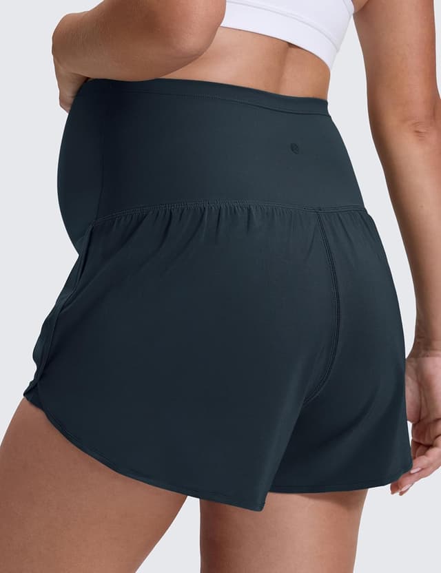 Detalle de CRZ YOGA shorts de grossesse 2 en 1 Feathery-Fit Soft avec poche (entrejambe 7,6 cm)