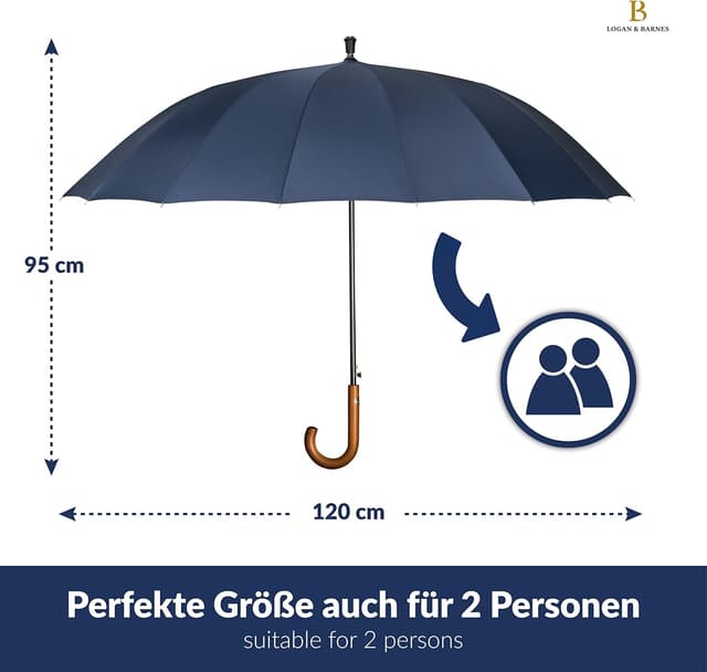 Detalle 2 de LOGAN & BARNES EDINBURGH Stockschirm Ø120cm ☂