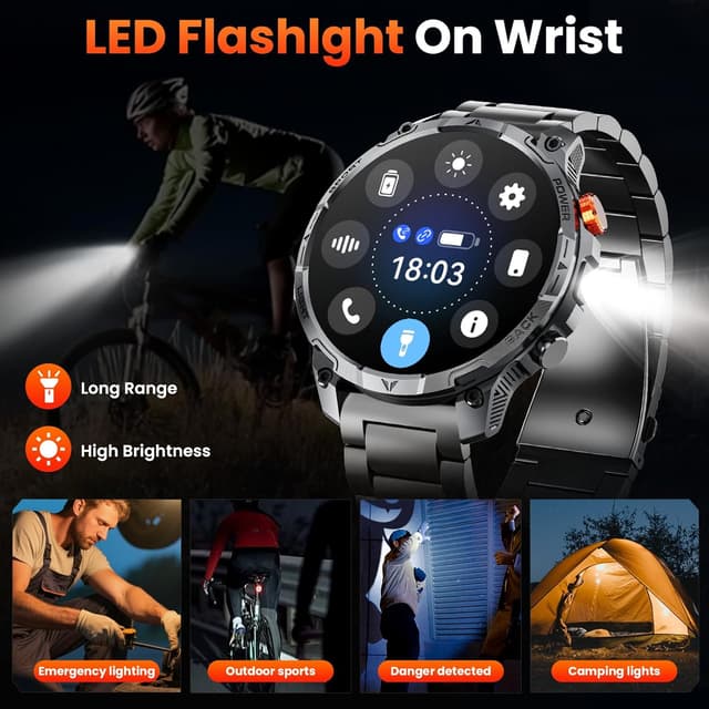 Thumbnail 4 de Military Smart Watch 1.75" fitness watch