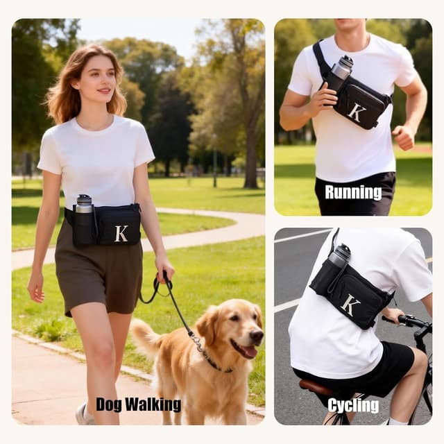 Detalle de A-Z BAG Marsupio personalizzato con tasche multiple e supporto borraccia (M)