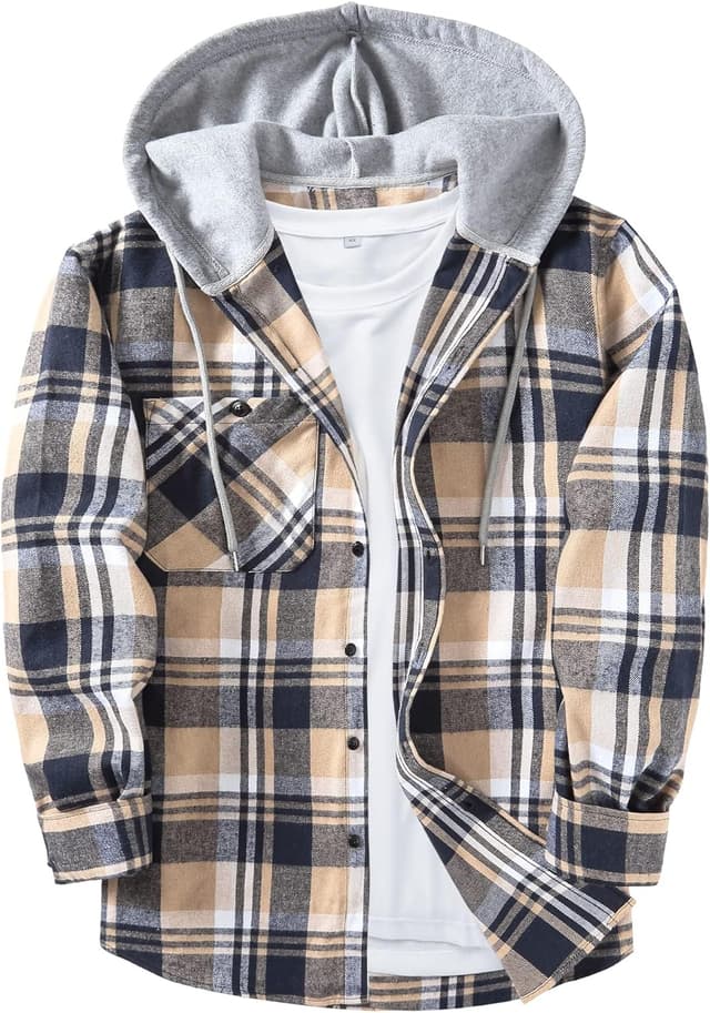 Detalle de ZITY Flannel Hoodie Shirt
